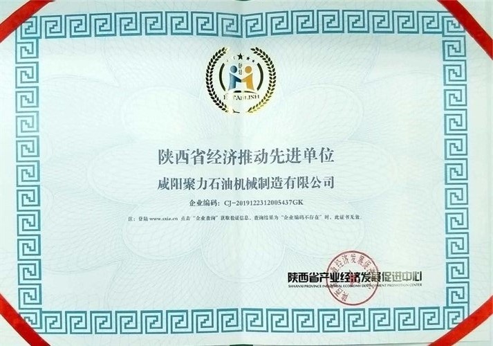 榮獲“陜西省經(jīng)濟(jì)推動先進(jìn)單位”